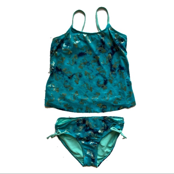 Mermaid🧜♀️Cozy Swim BUNDLE Fleece/Sequence Tail Blanket w/2 piece suit Sz 14 - Picture 11 of 15